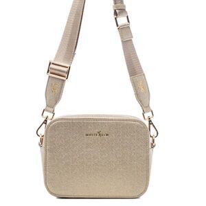 NWT White Elm Limited Edition Color Gold Sparkle Bexley with Dust bag